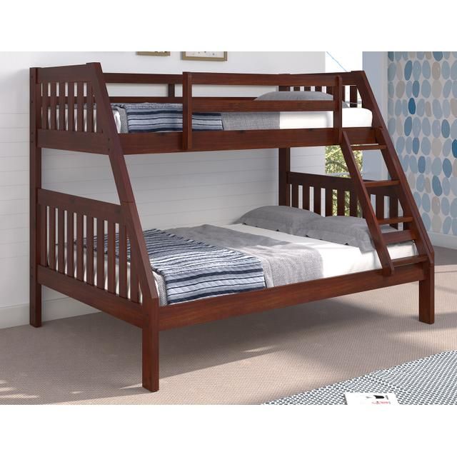 Chocolate Twin/full Mission Bunkbed