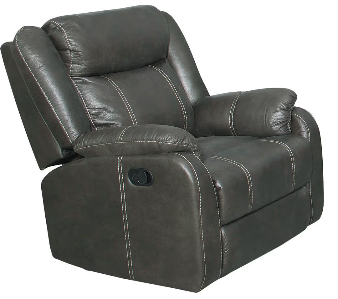 Gin Rummy Charcoal Chaise Glider Recliner
