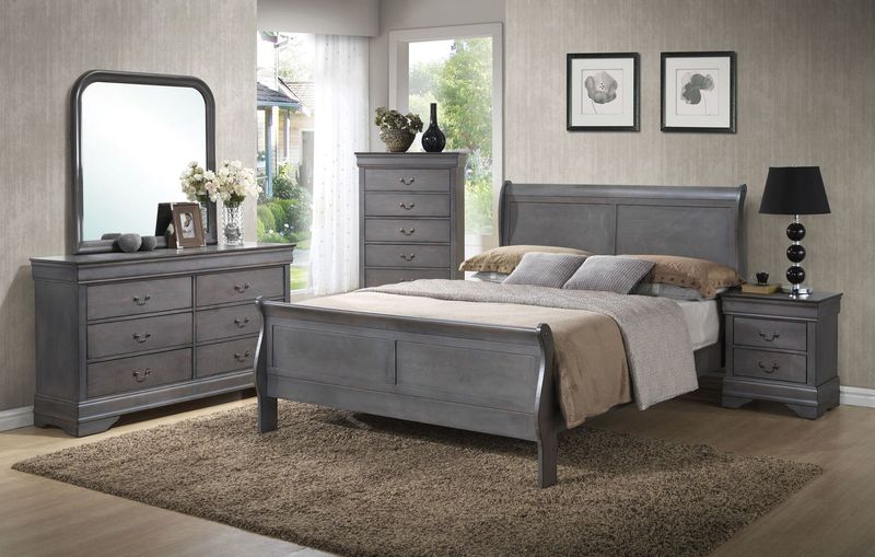 Louis Philippe Grey Bedroom C4934A