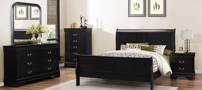 Louis Philippe Ebony Bedroom C4935