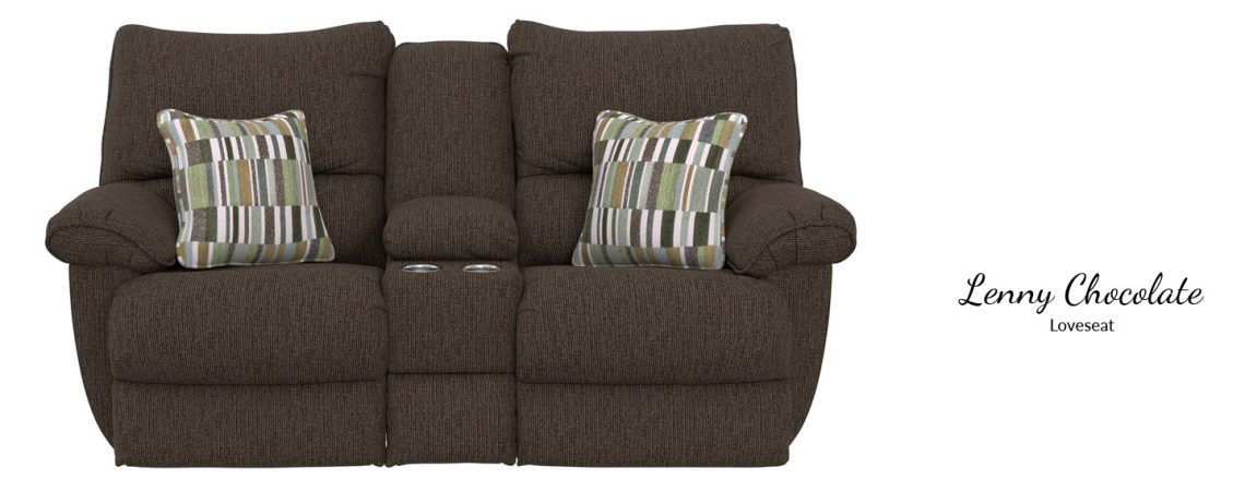 257 Lenny Chocolate MANUAL RECLINING SOFA