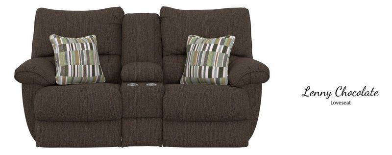 257 Lenny Chocolate MANUAL RECLINING SOFA
