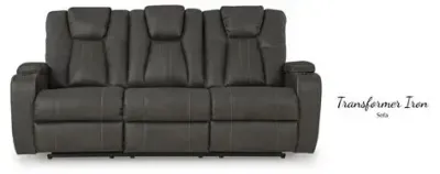 34604-S-TI MANUAL RECLINING SOFA WITH DDT  Transformer Iron
