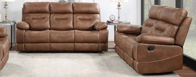 560-S-PB MANUAL RECLINING SOFA Palomino Brown