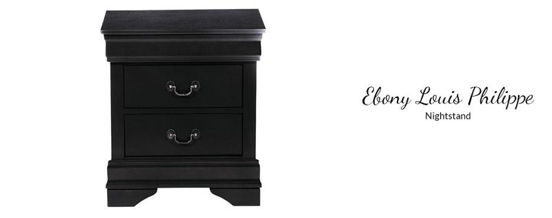 Louis Philippe Ebony Nightstand
