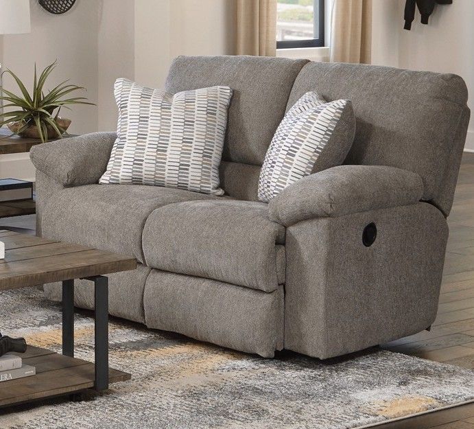 1062-1710-28  Tosh Pewter Manual Reclining Loveseat