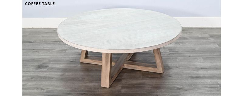 3190-C-RG COFFEE TABLE ROUND ROGAN LIGHT GREY