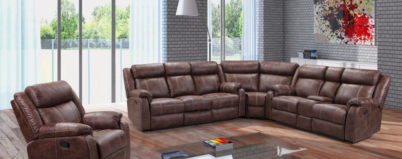 LV7303 Buckskin Sectional Manual Sectional