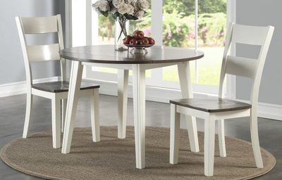 8205 Grey & White Drop Leaf Dining