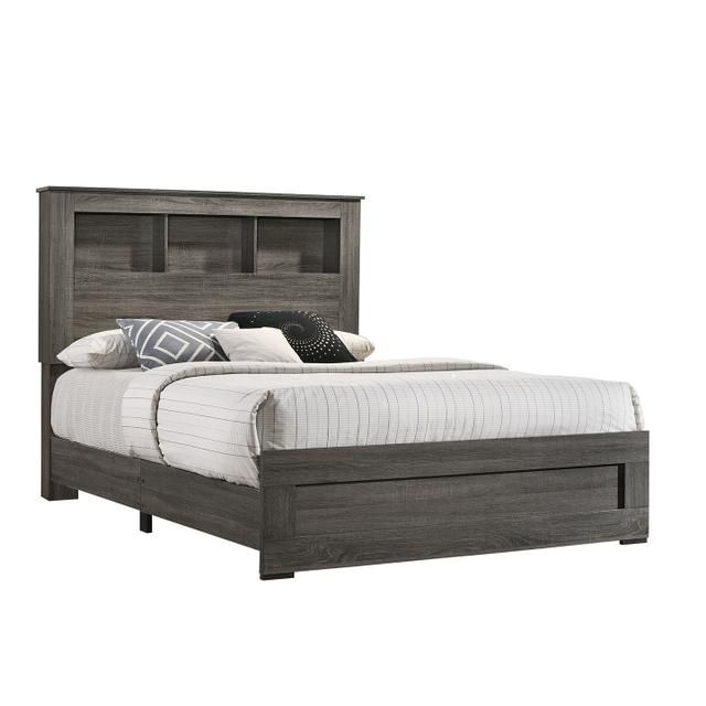 Salt Creek Grey Queen Bookcase Bed