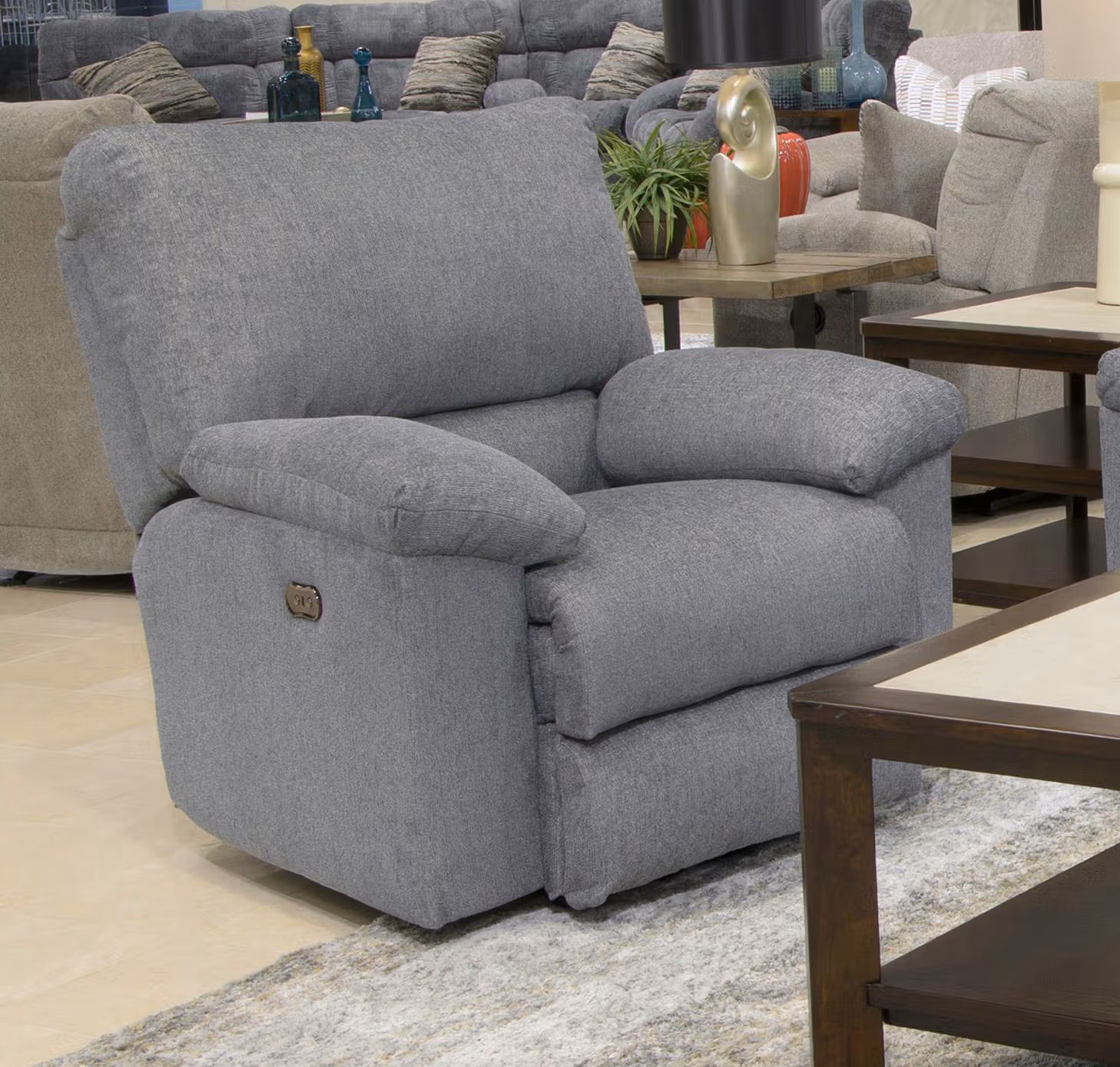 Tyler Stonewash Power Wall Hugger Recliner