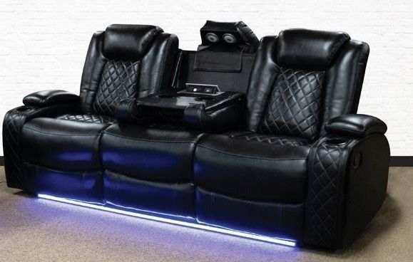 U1769 Omega Black Manual Reclining Sofa U1769 Omega Black Manual Reclining Sofa