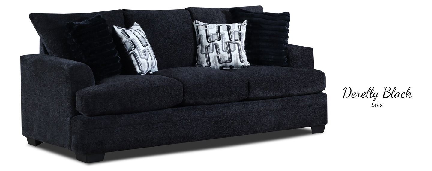 100 Derelly Black Sofa
