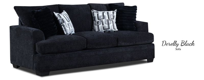 100 Derelly Black Sofa