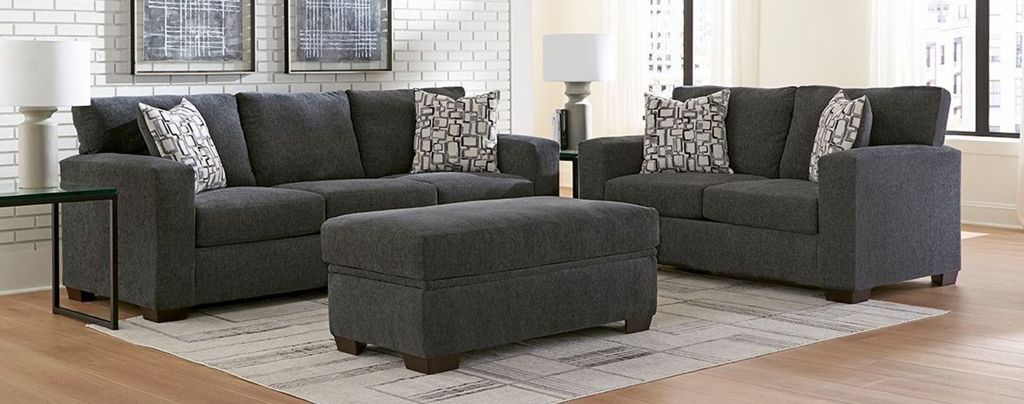 106 Griffin Charcoal Loveseat