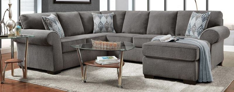 3050 Charisma Smoke Sectional LAF Sofa
