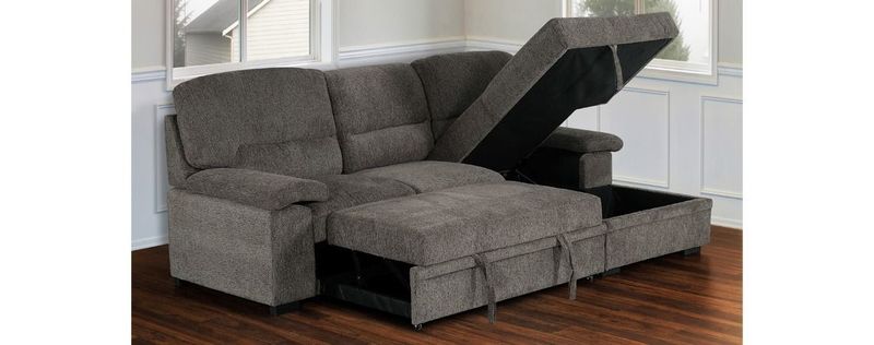 L2115 Romano Charcoal Media sleeper w/storage