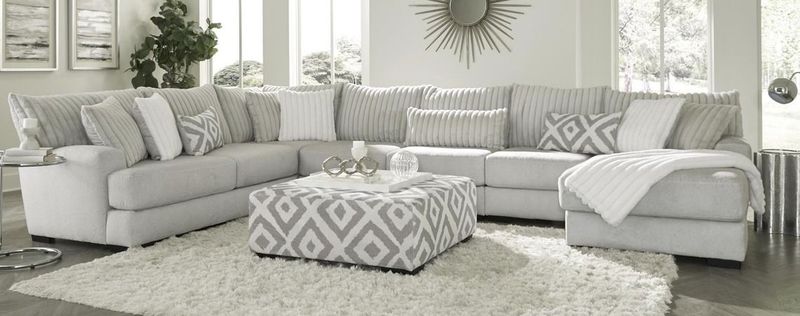 938 Cloud Heights Silver Left Bump Arm Sofa