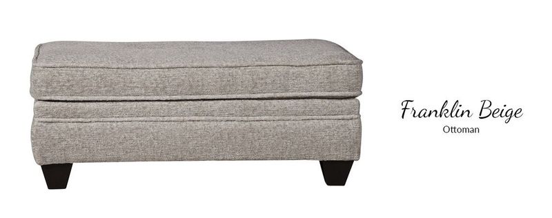 1001 Franklin Beige Ottoman