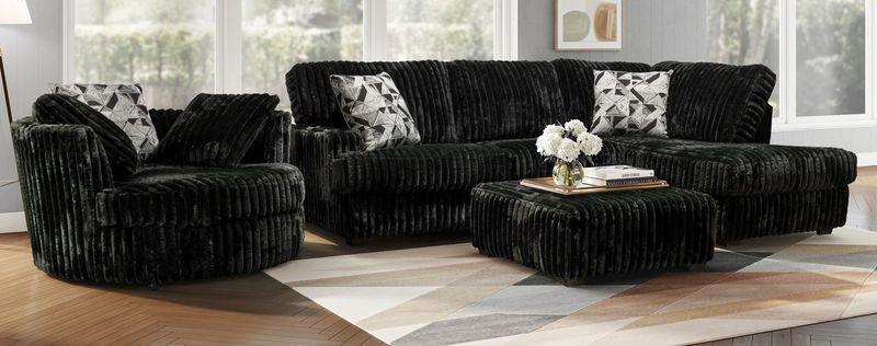 6139 Galactic Ebony Ottoman 6139 Galactic Ebony Ottoman