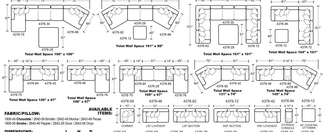 4376 Mammoth Smoke Modular RSF Chaise