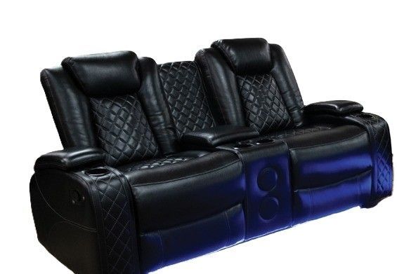 U1769-25-OBL Omega Black Reclining Loveseat with Console U1769-25-OBL Omega Black Reclining Loveseat with Console