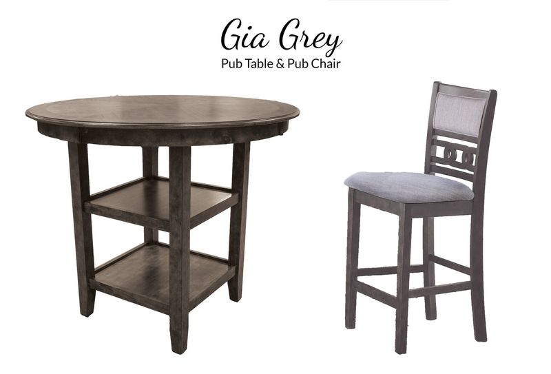 D1701 Gia Grey Pub Chair