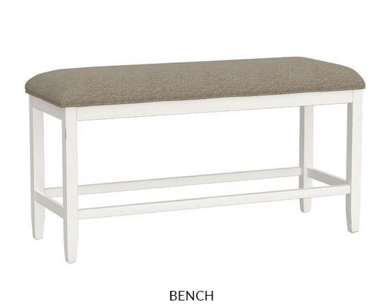 5088 Sarasota Brown/White UPH Pub Height Bench