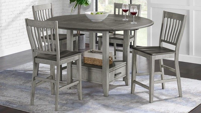 7922-TBL-PG Palisade Gray PUB TABLE TOP AND BASE
