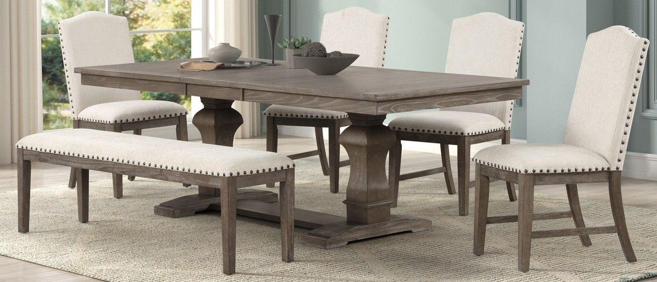 C9614 Victoria Oak Dining  DINING TABLE TOP W/18” TABLE LEAF (94” X 40” X 30” DINING TABLE COMPLETE)