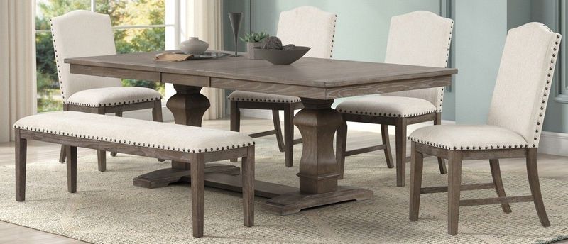 C9614 Victoria Oak Dining  DINING TABLE TOP W/18” TABLE LEAF (94” X 40” X 30” DINING TABLE COMPLETE)
