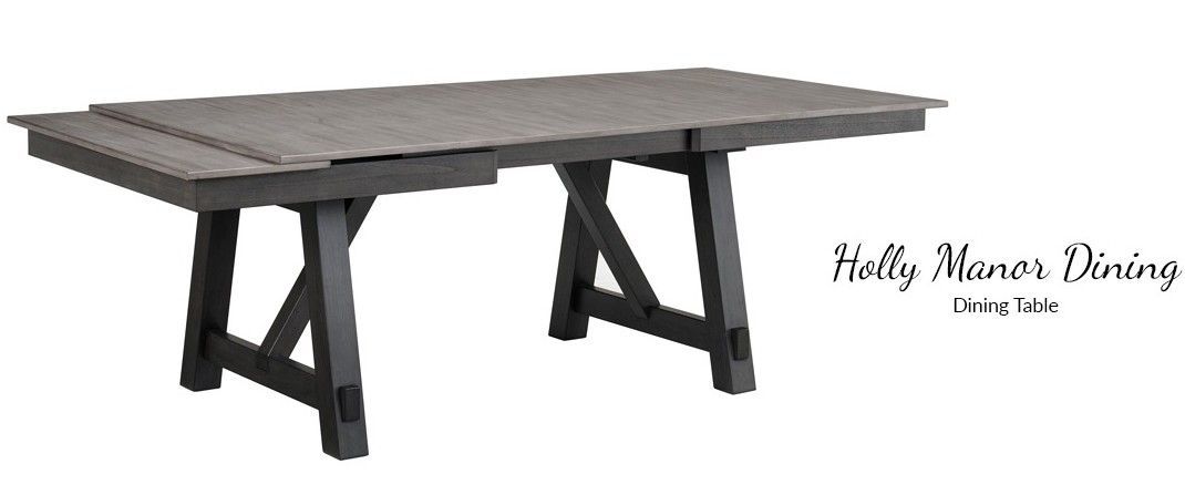 5246 Holly Manor Dining Table 94” w/leaves (66” w/out leaves) x 40” x 30”