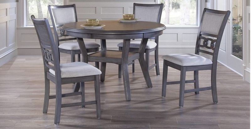 D1701 Gia Grey D1701-50S-GRY Table & 4 Chairs