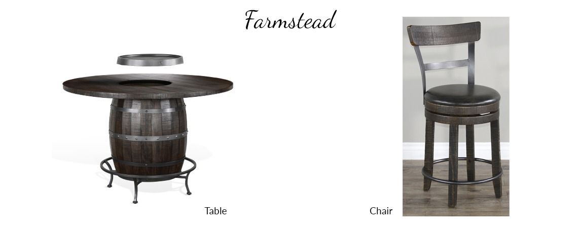 1038 Farmstead Pub 1038TL2-F-3PC 3PC Pub Table Only 54″ X 54″ X 36″