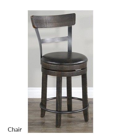 1038 Farmstead Pub 1624TL2-B24-F Pub 24″ Swivel Barstool 19″ X 19″ X 38″