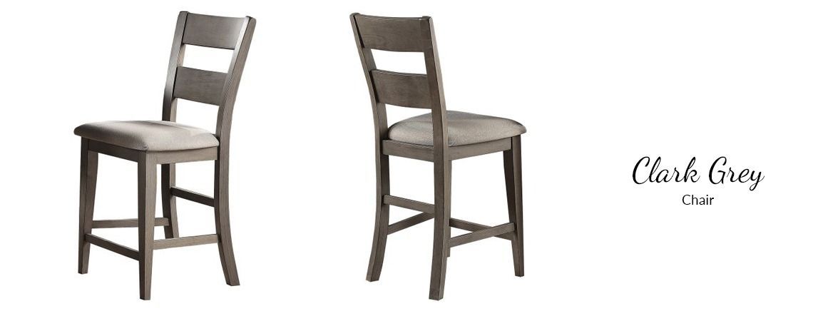 1189 Clark Grey 1189-CPB433-S Pub Chair 19” x 22” x 43”