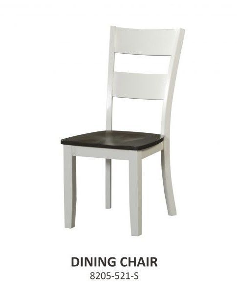 8205 Grey & White Drop Leaf Dining Side Chair
