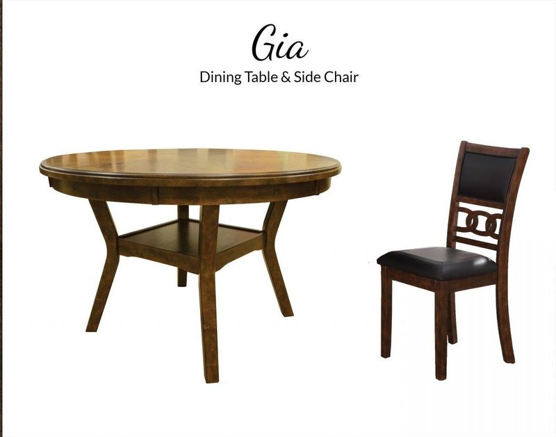 D1701 Gia Dining Side Chair 18”L x 22.5”D x 38”H