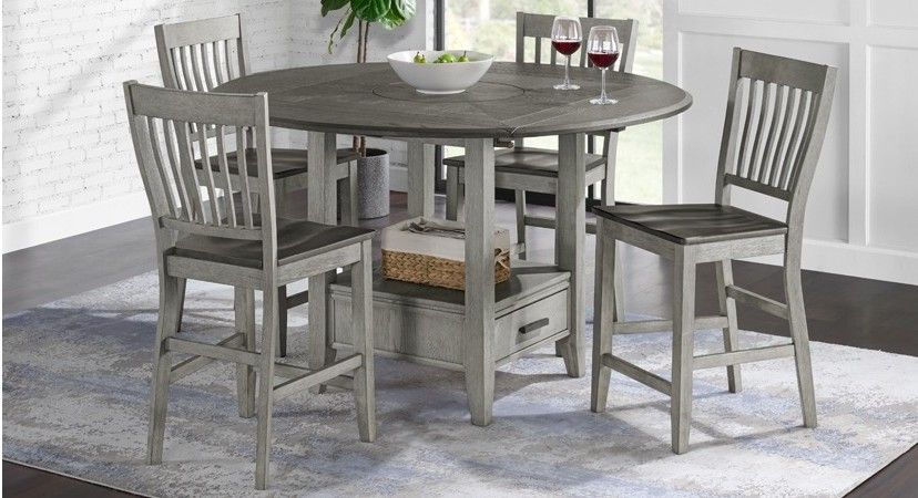7922 Palisade Gray 7922-TBL-PG PUB TABLE TOP AND BASE 59.5” X 59.5” X 36”