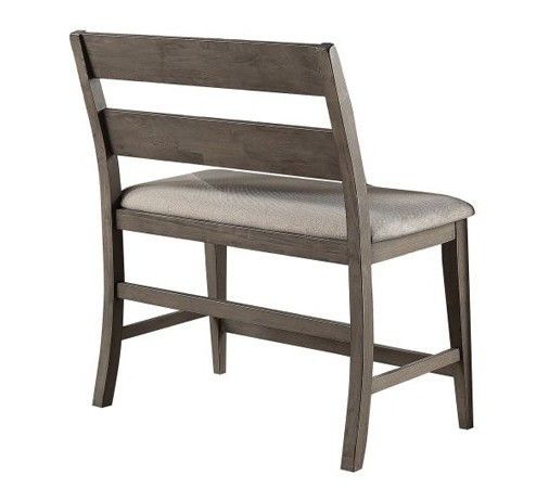1189 Clark Grey 1189-CPB436-BEN Pub Bench 41” x 22” x 43”