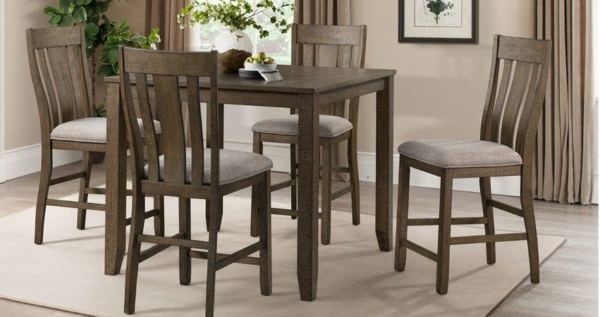 5046-PUB-5PC Dining Table with 4 Chairs