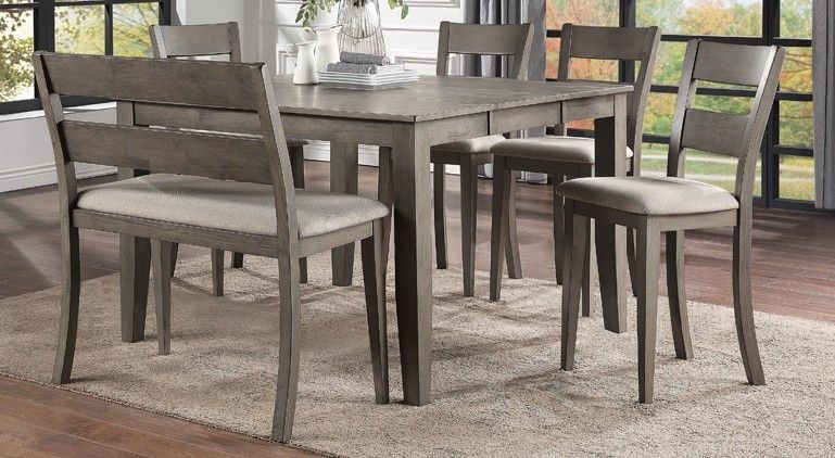 Clark Grey Pub Table and 6 Chairs