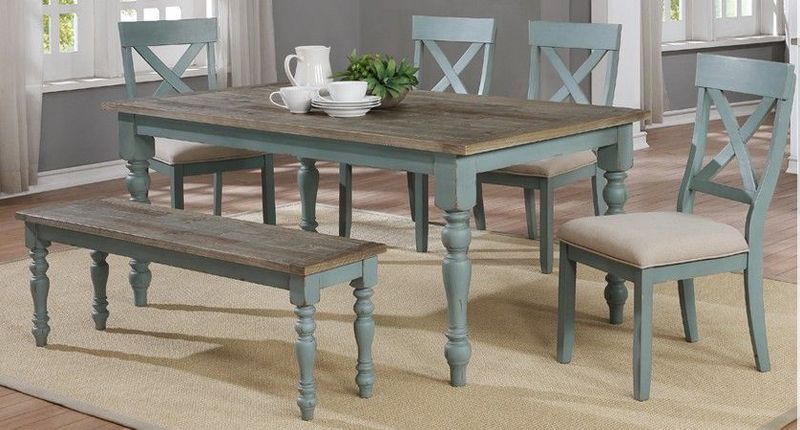 Kelsey Creek Dining Table with 4 Chairs and Bench