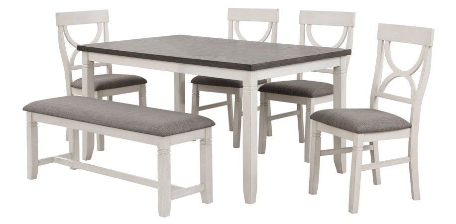 Anna Grey Dining Table and 6 Chairs