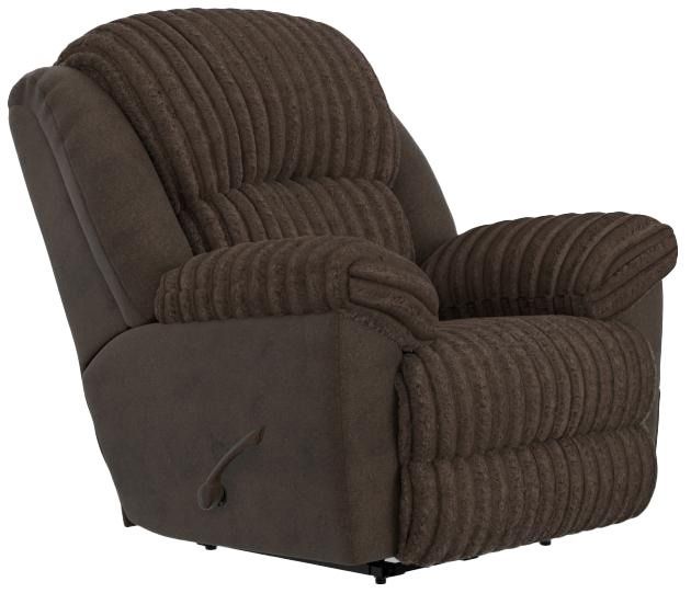 Shaggy Chocolate Rocker Recliner