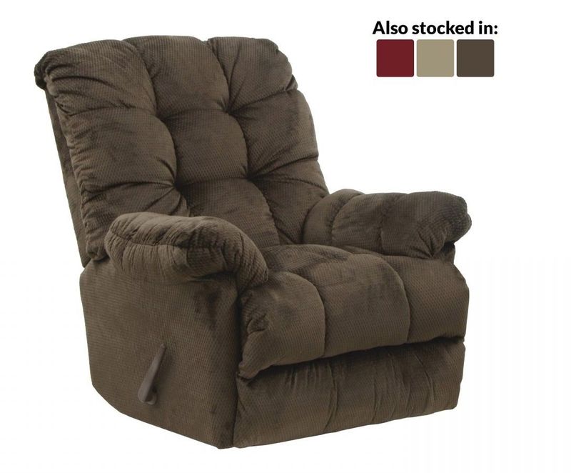 Catnapper Nettles Umber Rocker Recliner with Heat and Massage