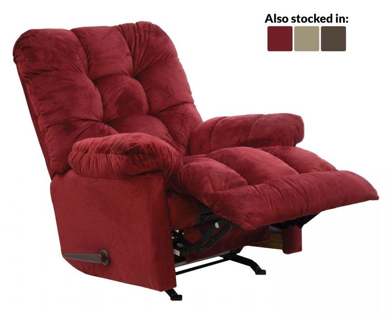 Catnapper Nettles Merlot Rocker Recliner with Heat and Massage