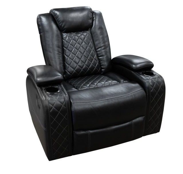 Omega Black Glider Recliner