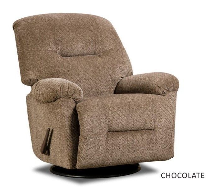 Hudson Chocolate Swivel Rocker Recliner