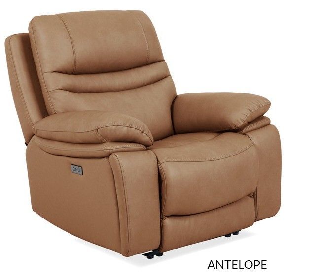 Olso Antelope Leather Power Wallhugger Recliner